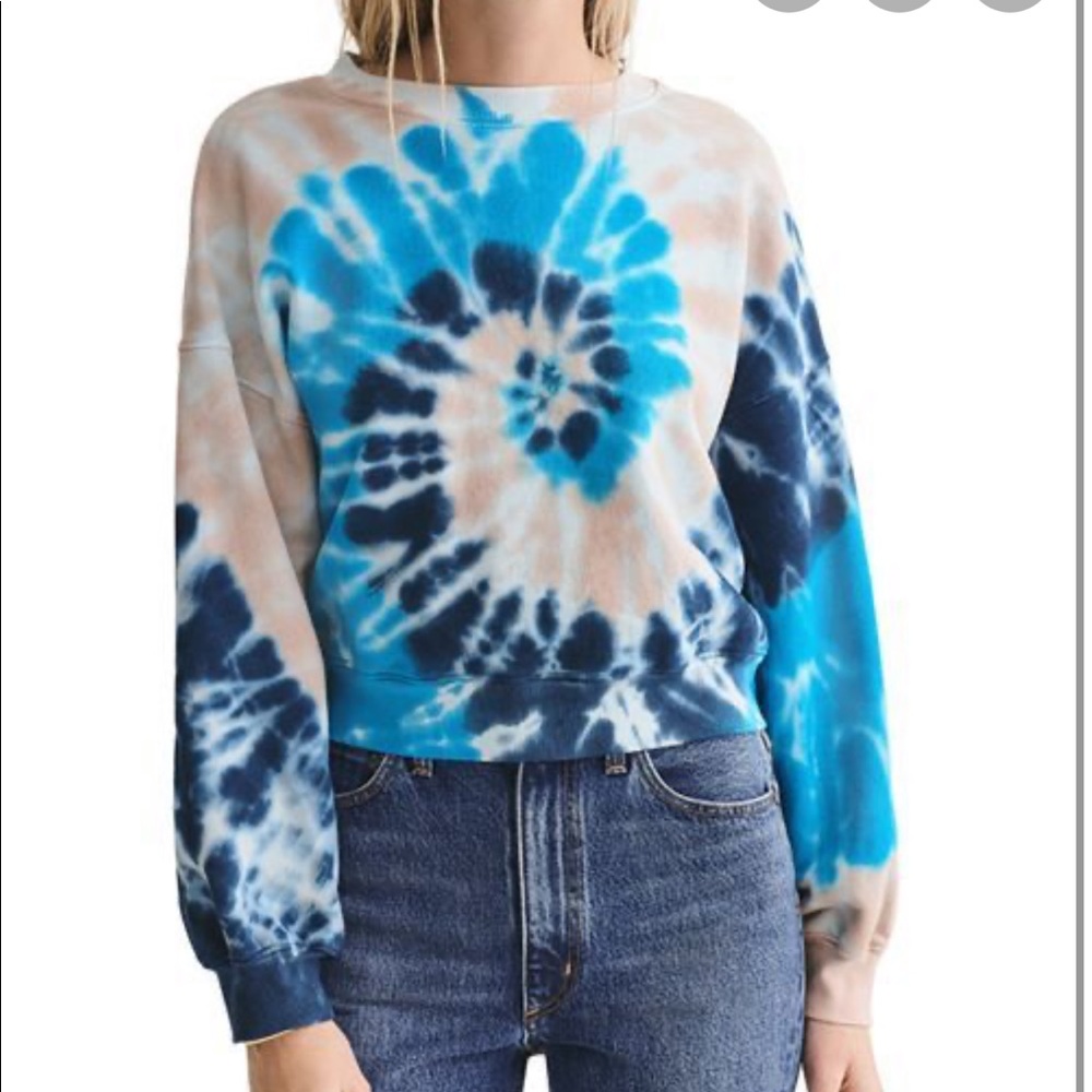 AGOLDE BALLON SLEEVE CROP SWEATSHIRT